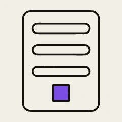 A form sheet with three fields and a ticked box.